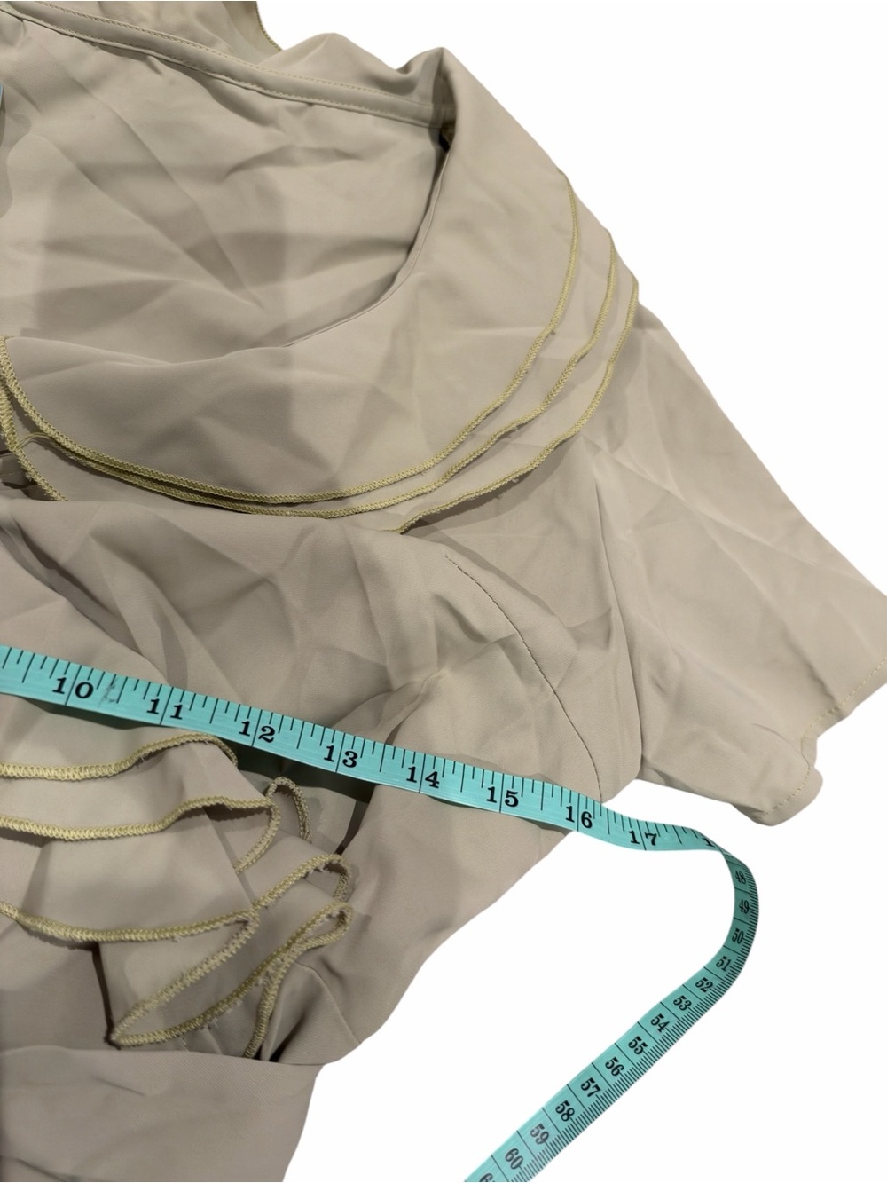 Cupshe Pistachio Tiered Ruffle Wrap Mini Dress - Picture 7 of 12